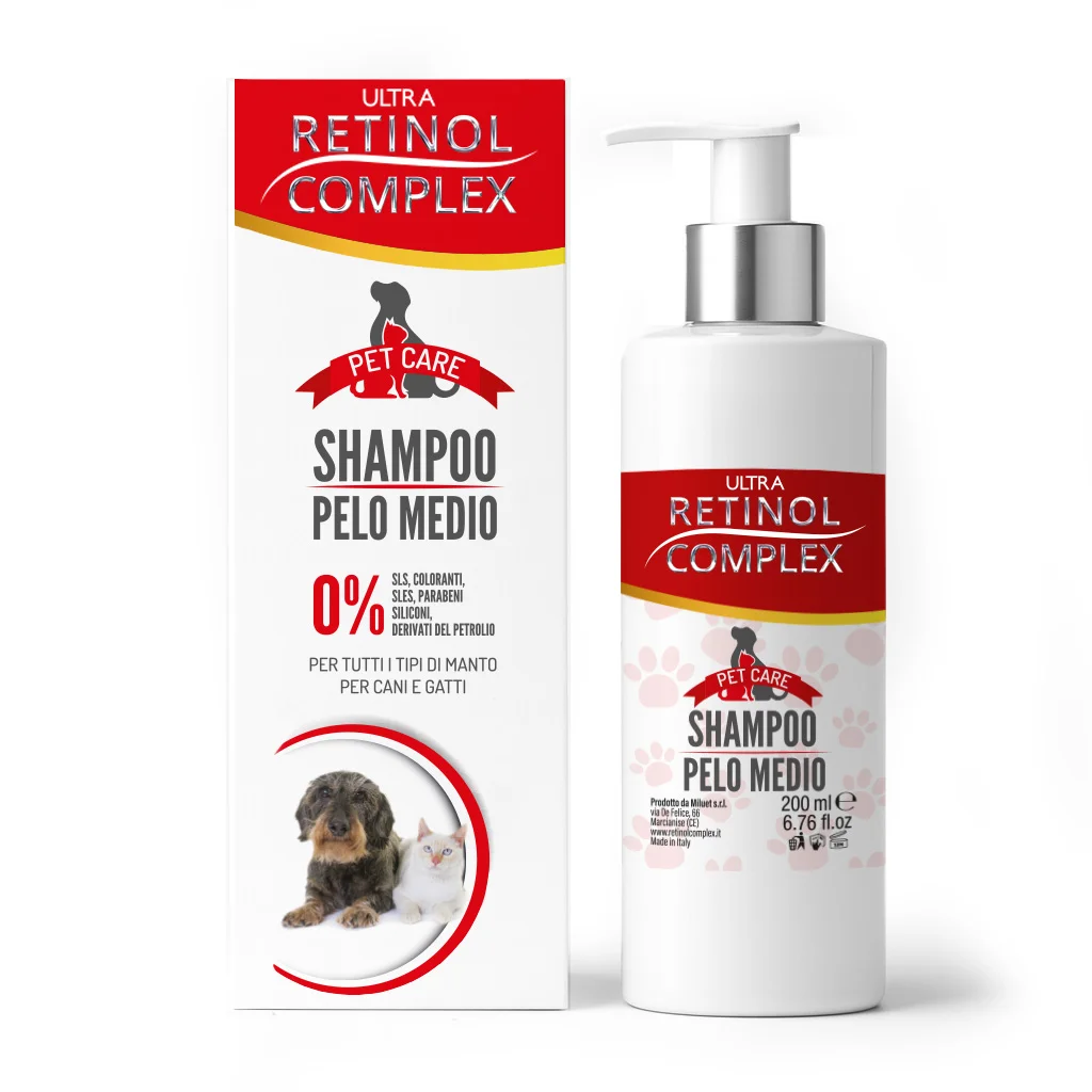 Pet Shampoo for Medium Hair 200 ml – Retinol Complex