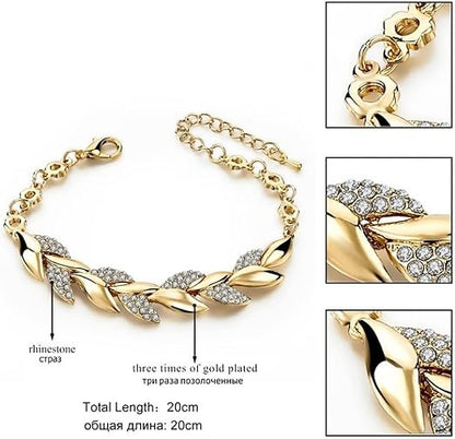 Pulsera elegante de hojas doradas - additional image 3
