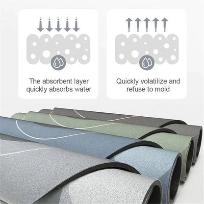 Alfombra de ducha súper absorbente ovalada gris - additional image 14