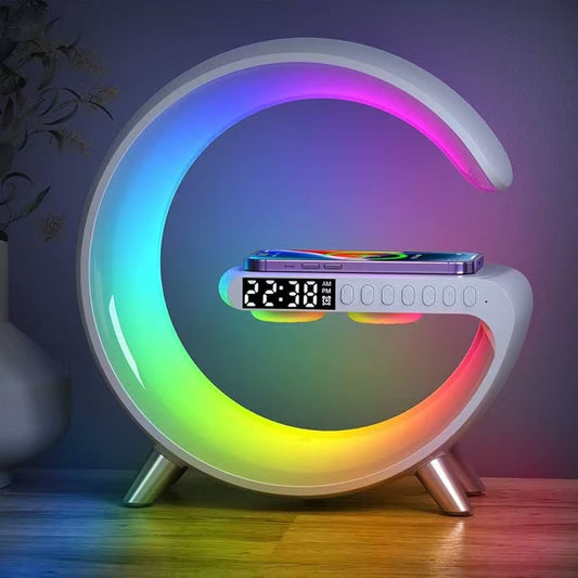 Mini altavoz Bluetooth 3 en 1 con cargador inalámbrico y lámpara LED