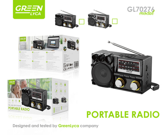 Radio FM, Bluetooth 5, 5W, 1200mah, Lyca verde gl70276