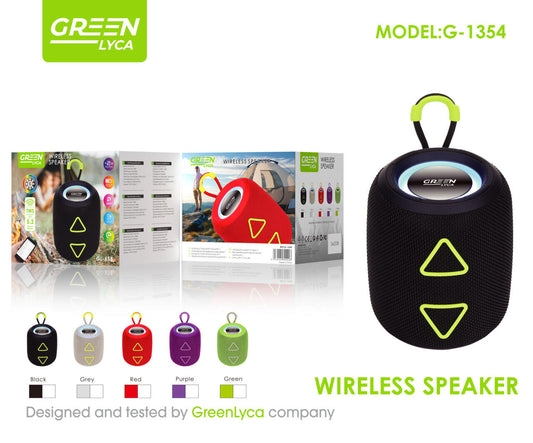 Altavoz portátil inalámbrico, Bluetooth 5.3, potencia 5W, TWS, 1200mah, Green Lyca Gl-655